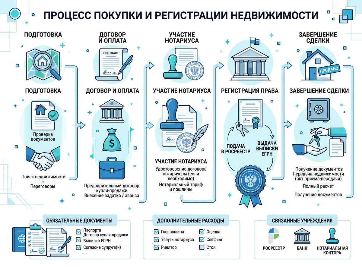 Схема оформления договора купли-продажи гаража с земельным участком
