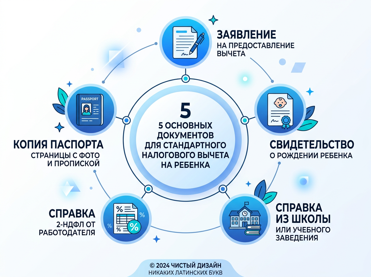 Основные документы для налогового вычета на ребенка