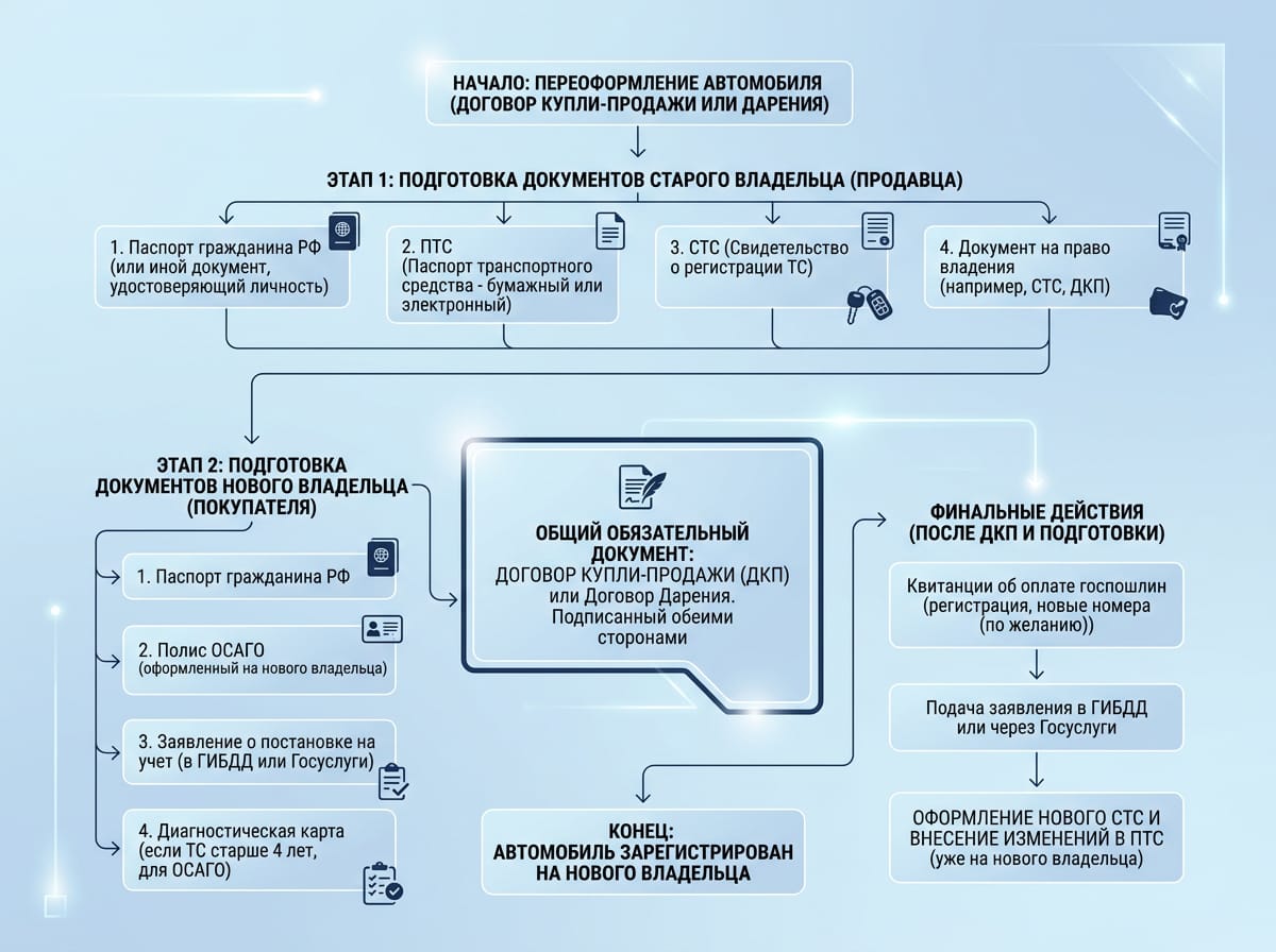 Документы для переоформления автомобиля