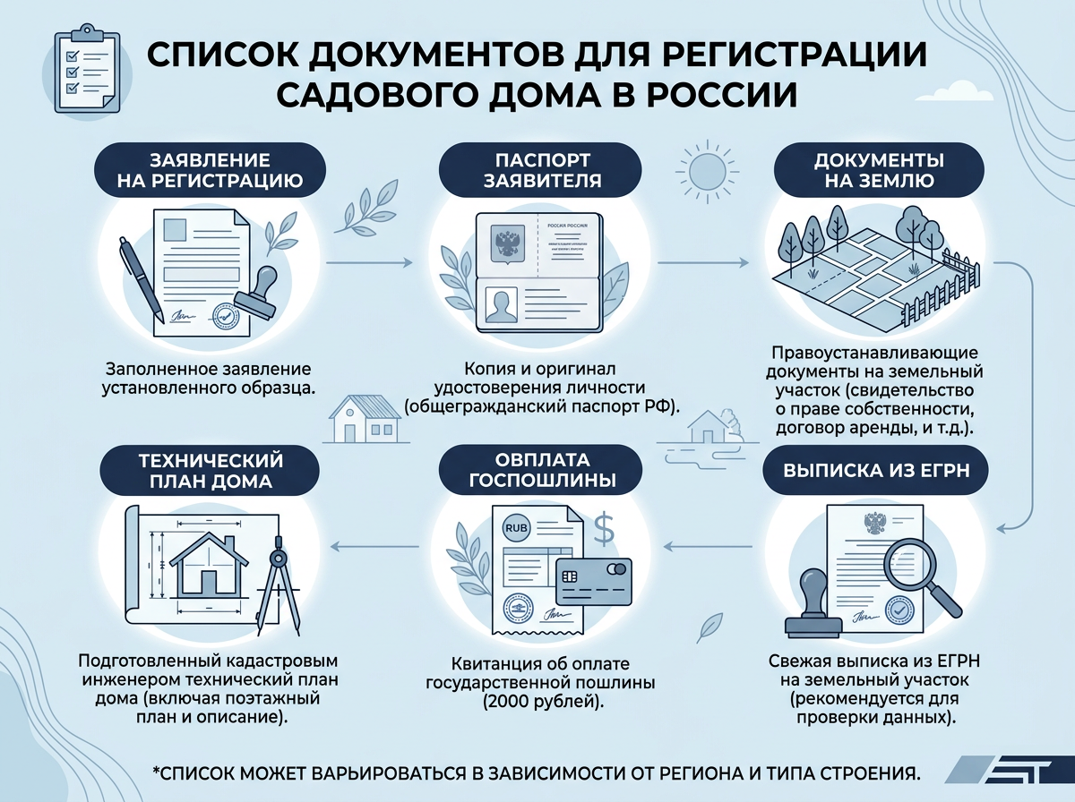 Документы для регистрации садового дома в Росреестре