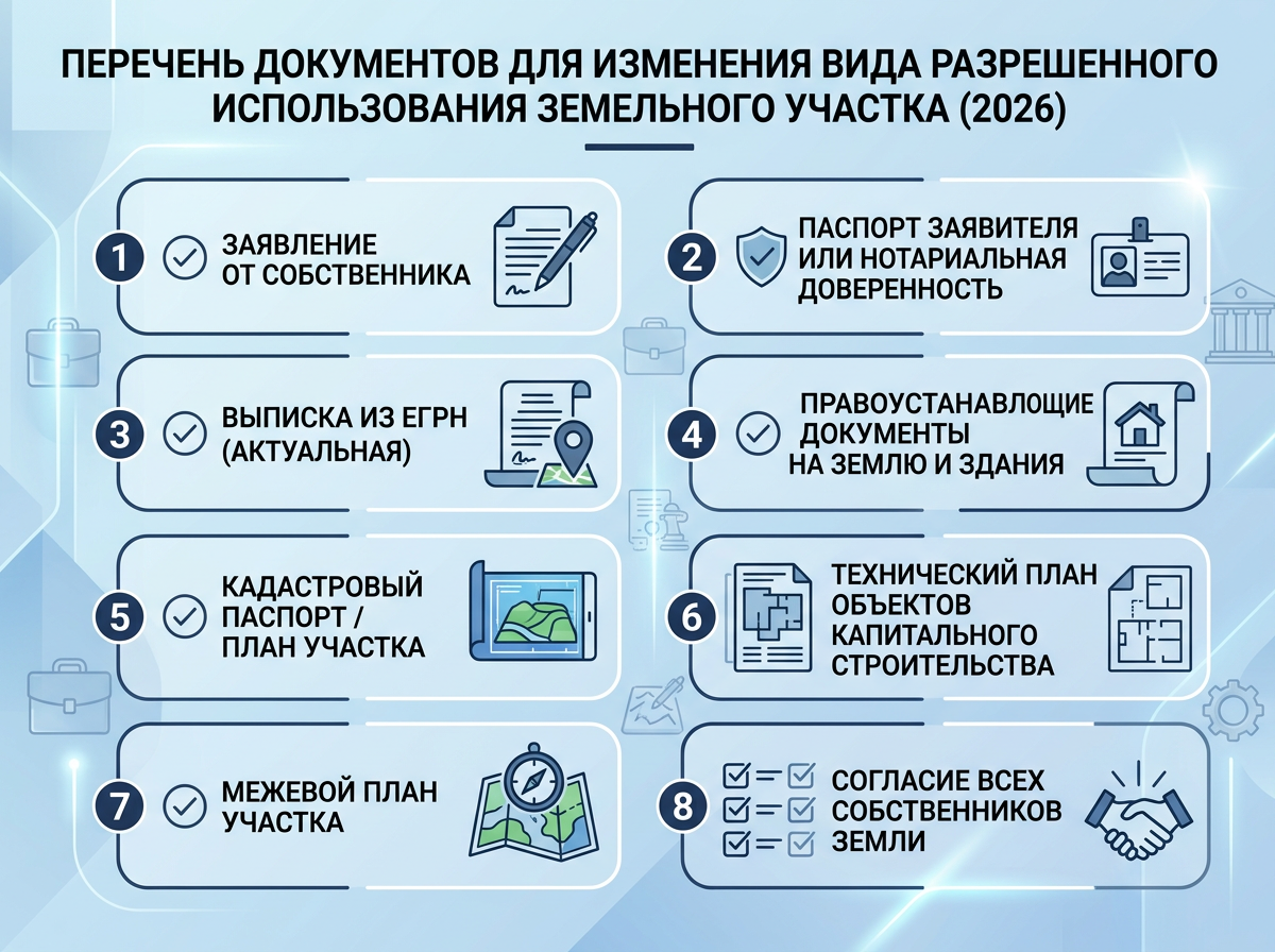 Документы для смены разрешенного использования земельного участка