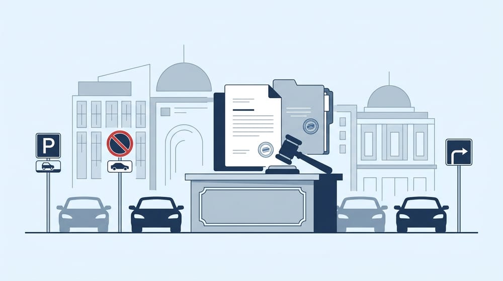 Оспаривание штрафа за парковку в Москве - концептуальная схема процесса обжалования